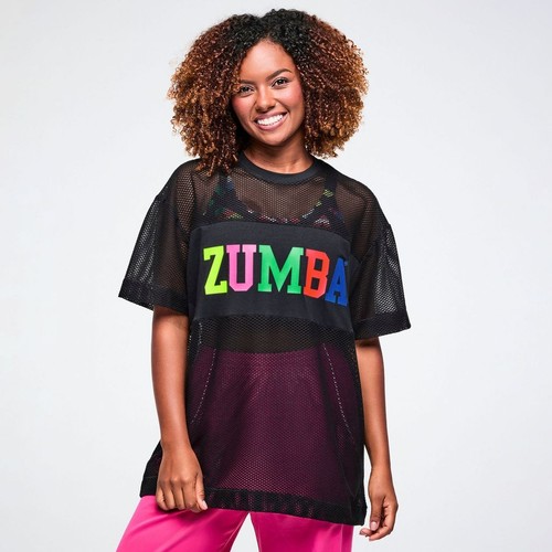 Zumba worldwide boxy mesh top - boxy,
